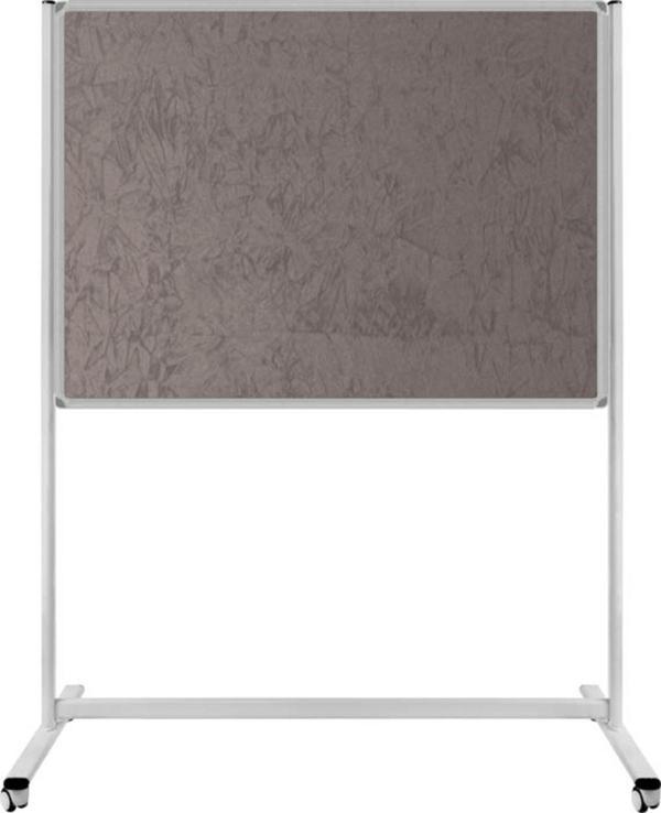 Panda 90 x 120 Cm Tek Taraflı Sabit - Tekerlekli Ayaklı Gri Kumaşlı Pano - Pan181 - Image 1