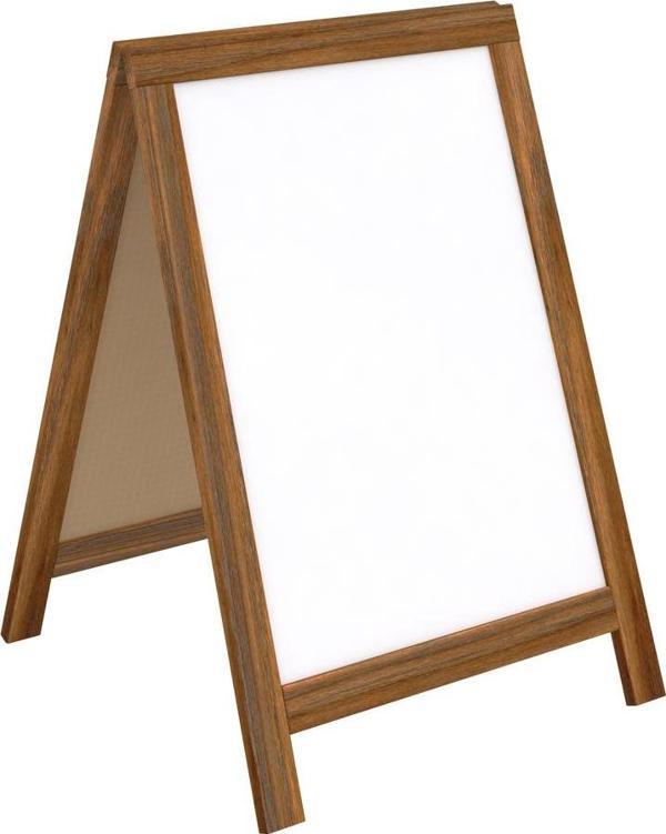 Panda Ahşap - Ayaklı Çatı Tipi Yazı Tahtası Menü 50 x 70 Çift Taraflı - Image 1