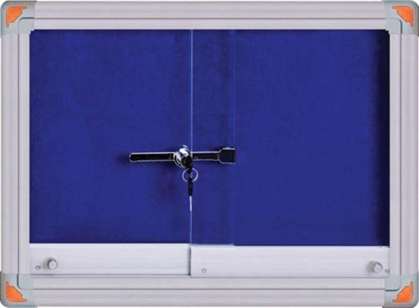 Panda 60 x 90 Cm Kilitli Sürgülü Alüminyum Camekanlı İlan Duyuru Pano - Pan450 - Image 1