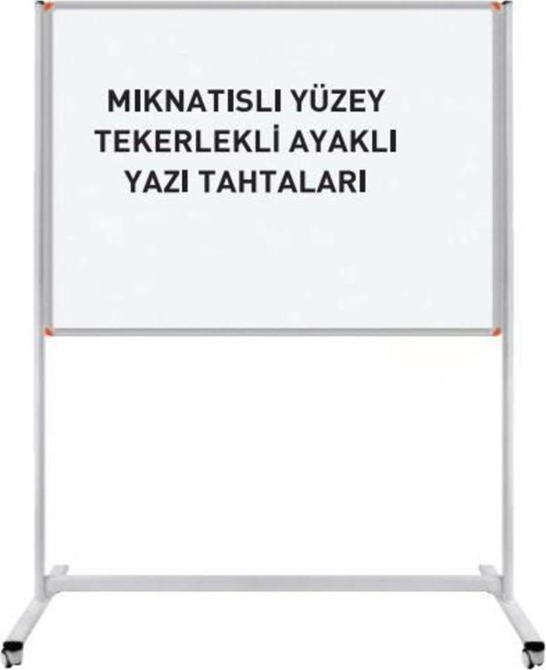 Panda Yazı Tahtası Mıknatıslı Yüzey Tekerlekli Ayaklı Sabit Tek Taraflı 90 x 120 Pan 565 - Image 1