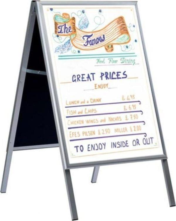 Projeneon B1 70 x 100 Cm Alüminyum Çift Taraflı Kaldırım Reklam Poster A Pano - Image 1