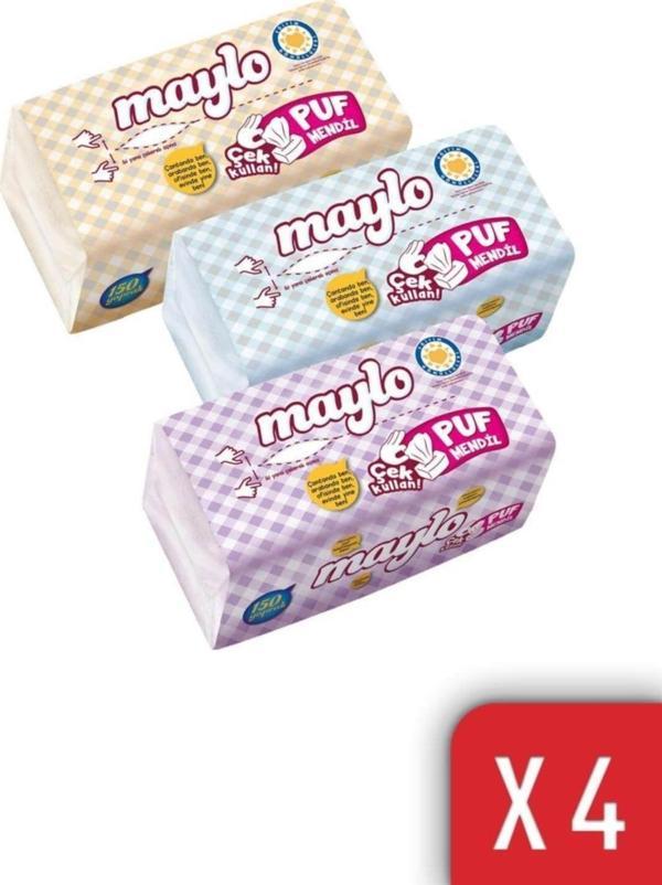 Maylo Puf Mendil 150 Yaprak 4'lü Paket - Image 1