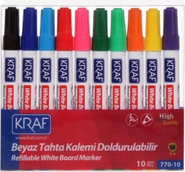 Kraf Tahta Kalemi Doldurabilir 10 Renk 770-10 - Image 1