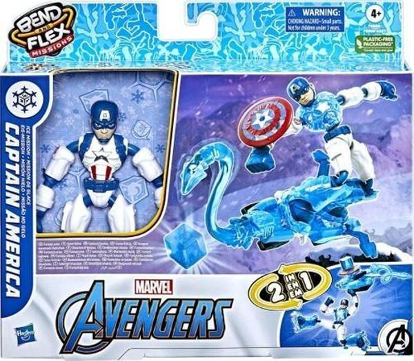 Hasbro F5868 Avengers Bend Flex Captain America Buz Görevi - Image 1