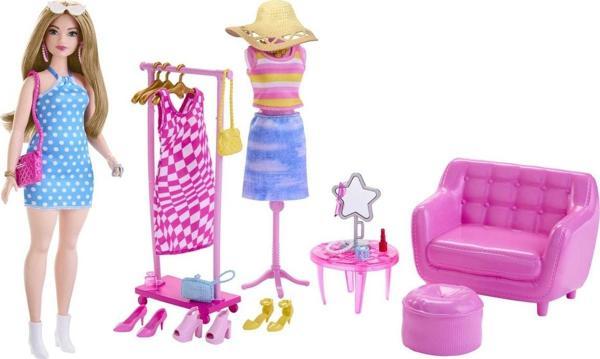 Barbie 'nin Kıyafet ve Aksesuar Askısı Oyun Seti HPL78 - Image 1