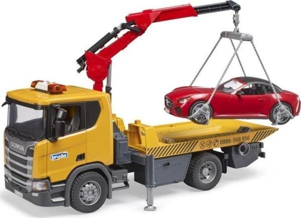 BRUDER SCANIA 560R ÇEKİCİ VE ROADSTER ARABA 03552 - Image 1