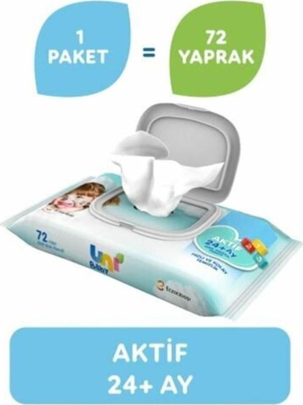 Uni Baby Aktif 24 Ay + Islak Mendil 72 Li - Image 1