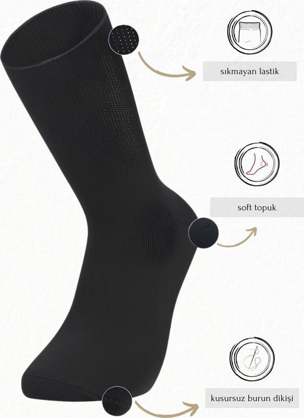 Kral Socks (3 Çift ) Klasik Uzun Boy Mevsimlik Dikişsiz Erkek Bambu Soket Çorap - Image 1