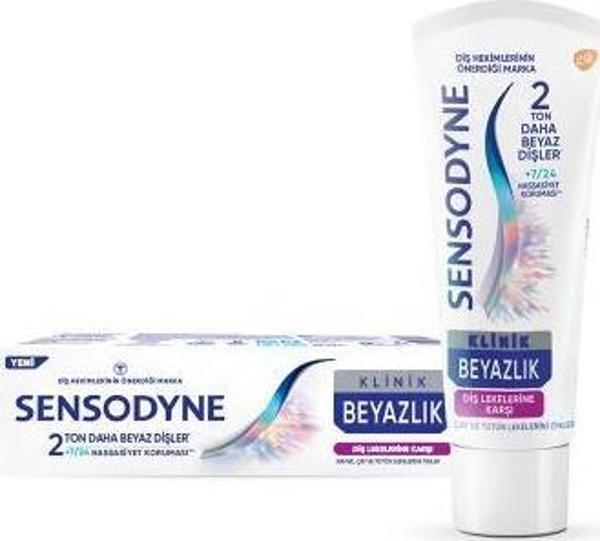 Sensodyne Diş Macunu Klinik Beyaz Leke Karşıtı 75 ml. - Image 1