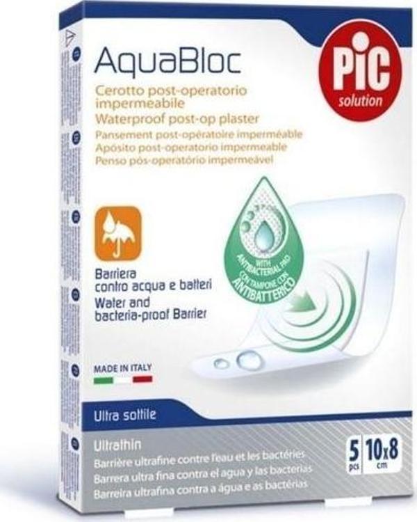 Pic Solution Aquabloc Steril Film Pedli Yara Örtüsü 10 cmx8 cm 5'Li Su Geçirmez - Image 1