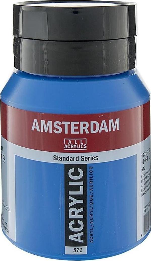 Amsterdam Standart 500 ml Akrilik Boya Primary Cyan / 572 - Image 1