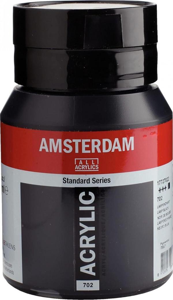 Amsterdam Standart 500 ml Akrilik Boya Lamp Black / 702 - Image 1