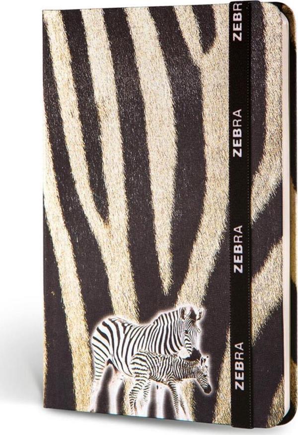 Kumaş Defter Çizgili Lastikli Zebra - Image 1