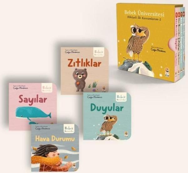 Bebek Üniversitesi - Hikayeli İlk Kavramlarım 4 Kitap Set - Çağrı Odabaşı - Image 1