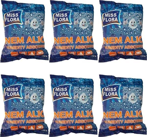 Miss Flora Parfümsüz Rutubet Giderici Nem Alıcı Yedek Tablet 450 gr 6 Adet - Image 1