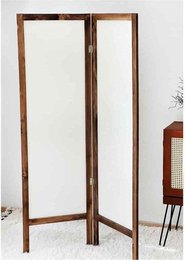 Weblonya Ahşap Paravan Panel Kumaş Paravan Seperatör 5214 - Image 1