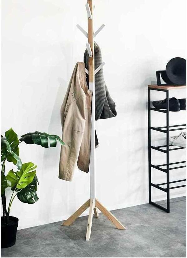 Weblonya Ayaklı Askılık Ahşap Askı Elbise Askısı 6030 - Image 1