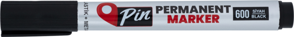 Pin Permanent Marker Koli Kalemi Yuvarlak Uç Siyah 10'lu - Image 1