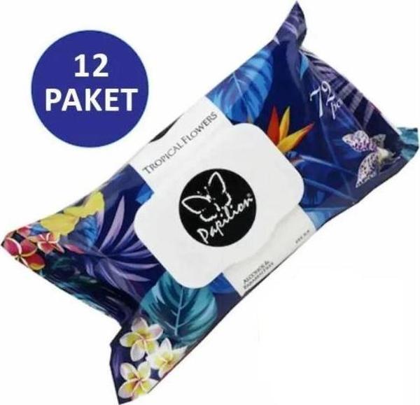 Papilion Kapaklı Islak Mendil 72'li 12 Adet - Image 1
