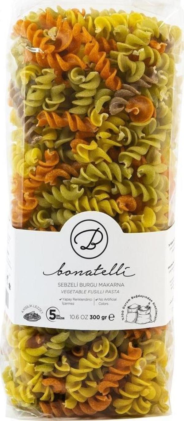 Bonatelli Sebzeli Burgu Makarna 300 g ℮ - Image 1