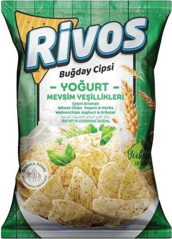 Rivos Yoğurt ve Mevsim Yeşillikleri Buğday Cipsi 56g - Image 1