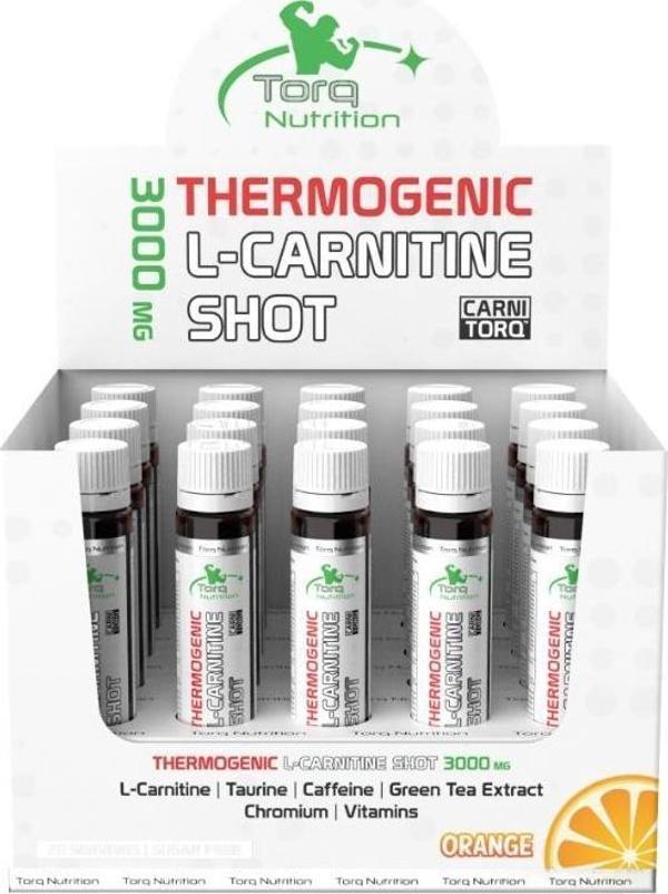 Torq Nutrition Thermogenic L-Carnitine Shot 20'li 3000 mg. Portakal - Image 1