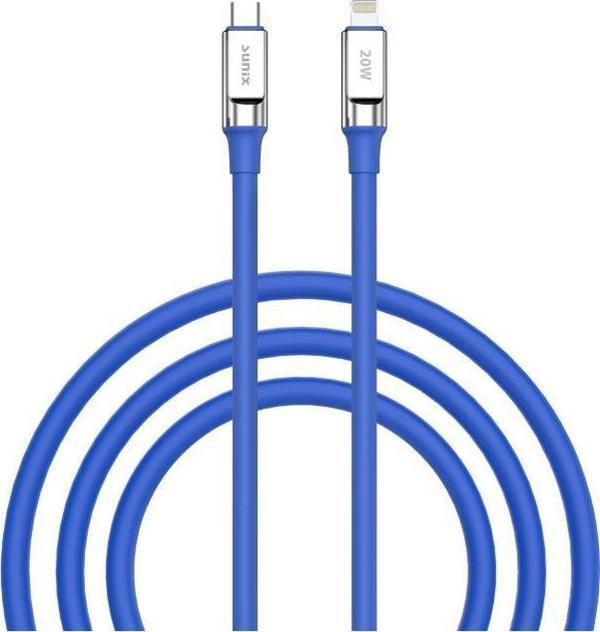Sunix 20W  USB-C Lightning Şarj ve Data Kablosu Mavi SC-67 - Image 1