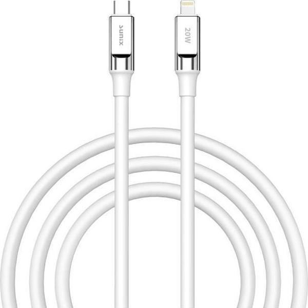 Sunix 20W  USB-C Lightning Şarj ve Data Kablosu Beyaz SC-67 - Image 1