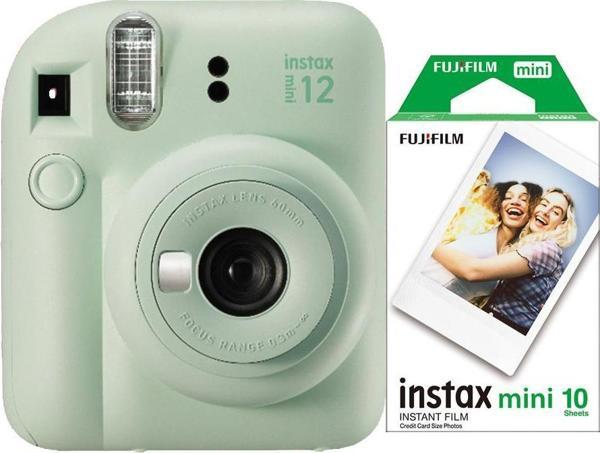 Instax Mini 12 Fotoğraf Makinesi+Askı+pil +10’lu film (YEŞİL) - Image 1