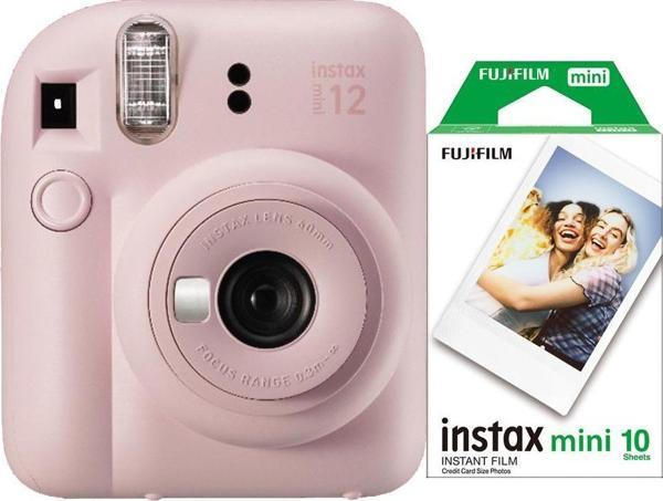 Instax Mini 12 Fotoğraf Makinesi+Askı+pil +10’lu film (PEMBE) - Image 1