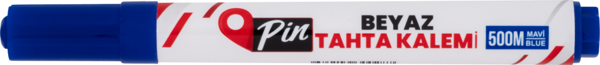 Pin 500 Beyaz Yazı Tahtası Kalemi Doldurulabilir Mavi 12'li - Image 1