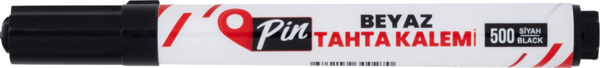Pin 500 Beyaz Yazı Tahtası Kalemi Doldurulabilir Siyah 12'li - Image 1