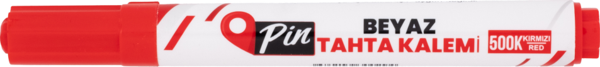 Pin 500 Beyaz Yazı Tahtası Kalemi Doldurulabilir Kırmızı 12'li - Image 1