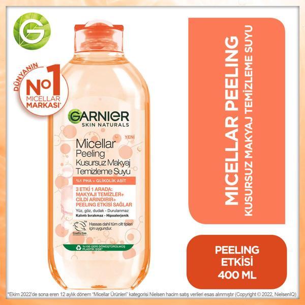 Garnier Micellar Peeling Kusursuz Makyaj Temizleme Suyu 400 ml - Image 1