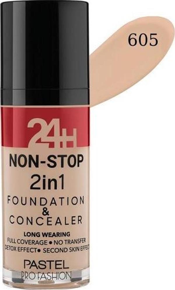 Pastel Profashion 24H Non-Stop 2in1 Foundation+Kapatıcı 605 - Image 1