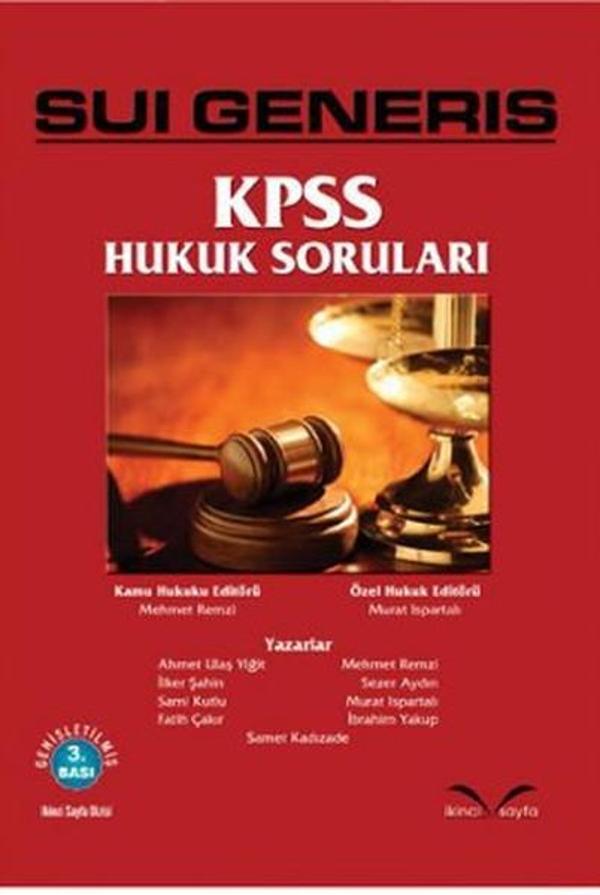 Sui Generis KPSS Hukuk Soruları - İkinci Sayfa - Image 1
