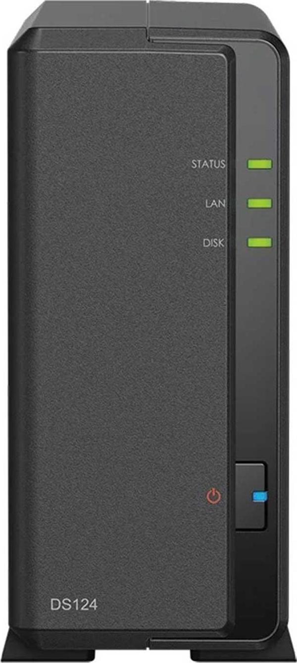 SYNOLOGY DS124 1GB 1x3.5" SATA Desteği RAID(0) NAS Depolama Ünitesi - Image 1