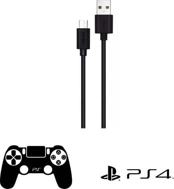Philips Playstation 4 İle Uyumlu Joystick Şarj Kablosu 3A 45W UsbA to Universal Micro Hızlı Şarj Kablosu 1.2M DLC3104U - Image 1