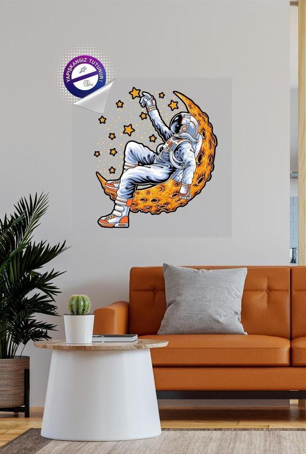 Evbuya Astronotun Düşü, Kendiliğinden Tutunan, Statik, Yapışkansız Sihirli Akıllı Kağıt Tablo Sticker - Image 1