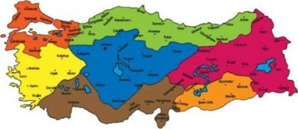 Evbuya Renkli Türkiye Bölge Haritası Mantetik Statik Tutunabilen Akıllı Kağıt (silgili Kalem Hediyeli) - Image 1