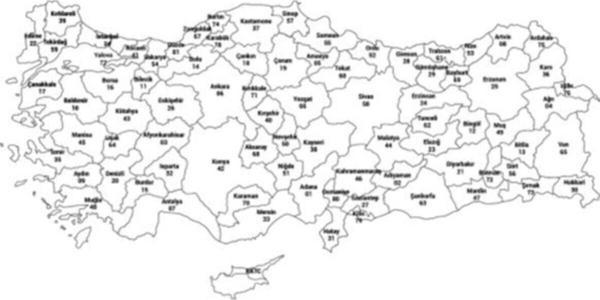 Evbuya Türkiye Il Haritası, Kendiliğinden Tutunan, Statik, Yapışkansız Sihirli Akıllı Kağıt Harita - Image 1
