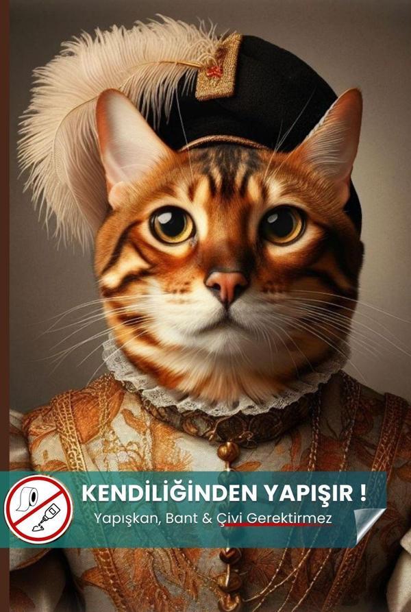 Pi Papers Bengal Kedisi Posteri, Yapışkansız Tutunan Akıllı Kağıt, Premium Baskı Poster (Yapay Zeka Tasarım) - Image 1