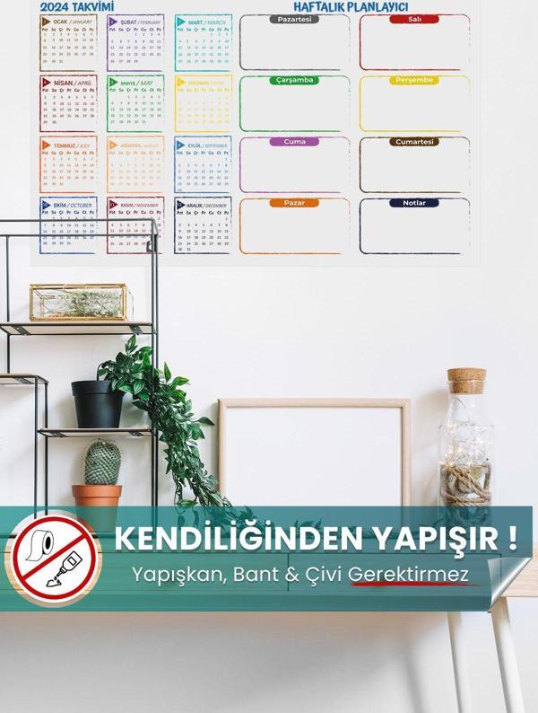 Pi Papers Planlayıcı Akıllı Kağıt - Haftalık Planlayıcı Sihirli Kağıt, 2025 Yıllık Planlayıcı Duvar Takvimi - Image 1
