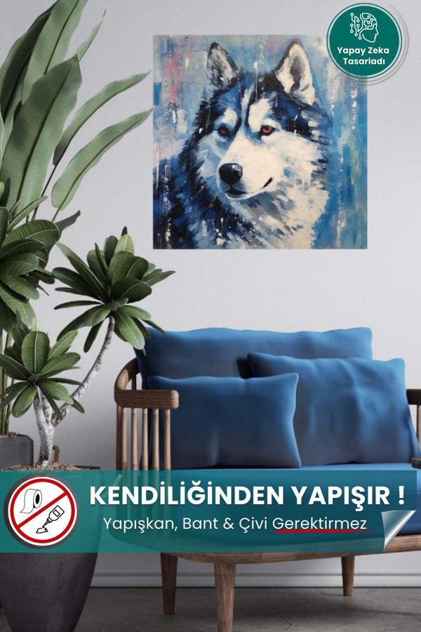 Pi Papers Sibirya Kurdu Portresi - Yüksek Çözünürlük Yapışkansız Tutunan Akıllı Kağıt Yağlı Boya Poster - Image 1