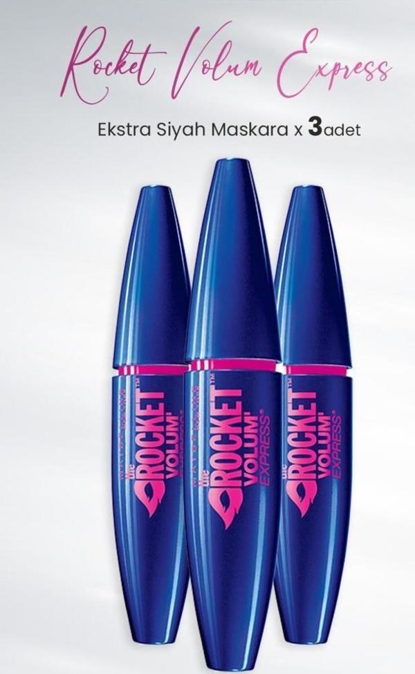 Maybelline New York Rocket Volum Express Ekstra Siyah X 3 Adet - Image 1