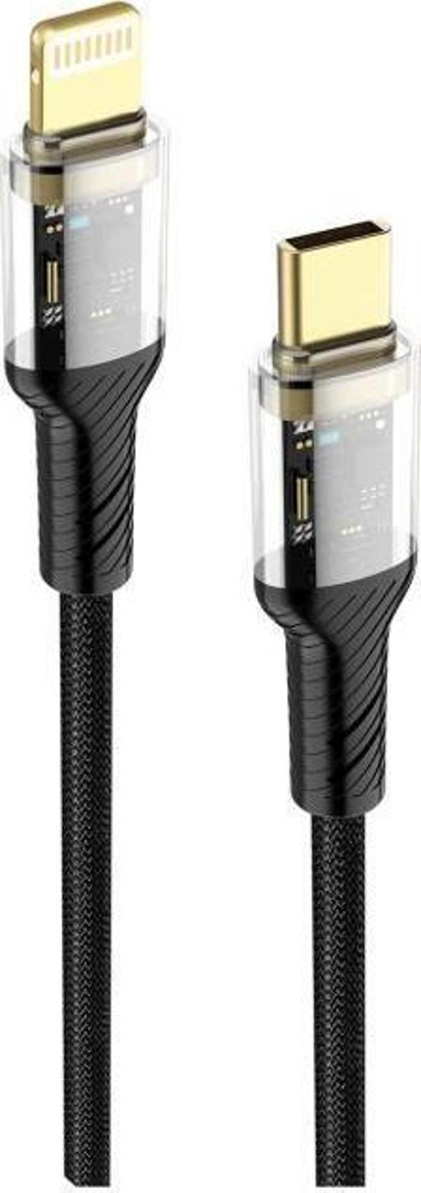 Sunix 20W USB-C Lightning Şarj ve Data Kablosu Siyah SC-88 - Image 1