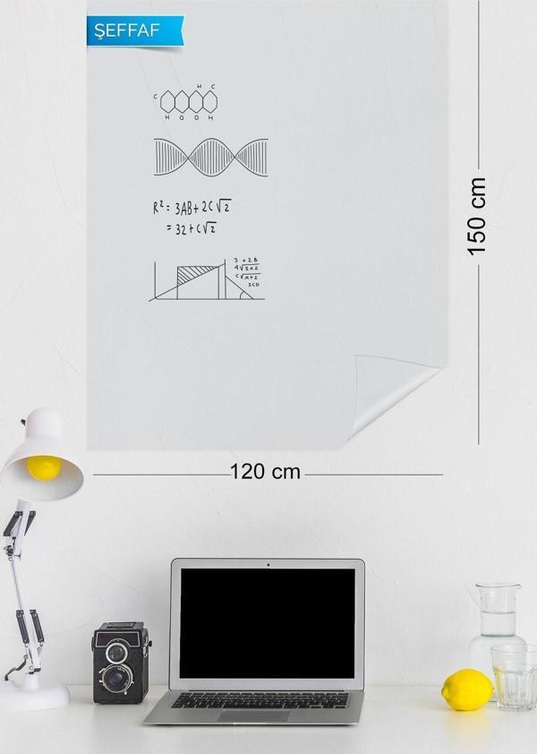 Pi Papers Akıllı Kağıt - 120x200 Cm Şeffaf, 1 Alana-1 Hediye Kendiliğinden Tutunan, Statik, Yapışkansız Pano - Image 1