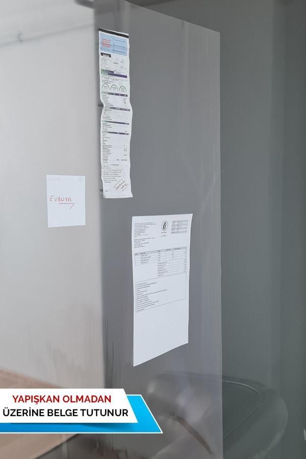Pi Papers Akıllı Kağıt - 120x300 Cm Şeffaf, 2 Adet Elektrostatik Elektriklenme Ile Tutunan Sihirli Tahta Pano - Image 1