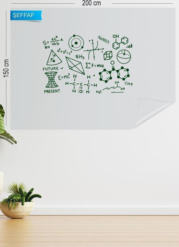 Pi Papers Akıllı Kağıt - 150x200 Cm Şeffaf, 2 Adet Elektrostatik Özellikle Tutunan Inovatif Yazı Tahtası Pano - Image 1