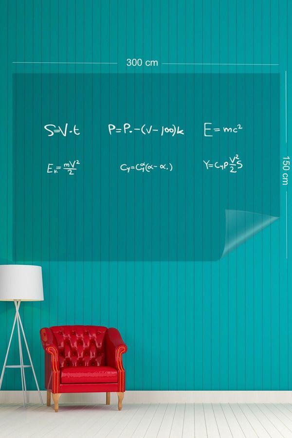Pi Papers Akıllı Kağıt - 150x300 Cm Şeffaf, 2 Adet Yapışkansız Tutunan, Inovatif, Kullanışlı Yazı Tahtası - Image 1